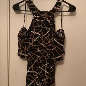 Black and gold Michael Kors sleeveless top